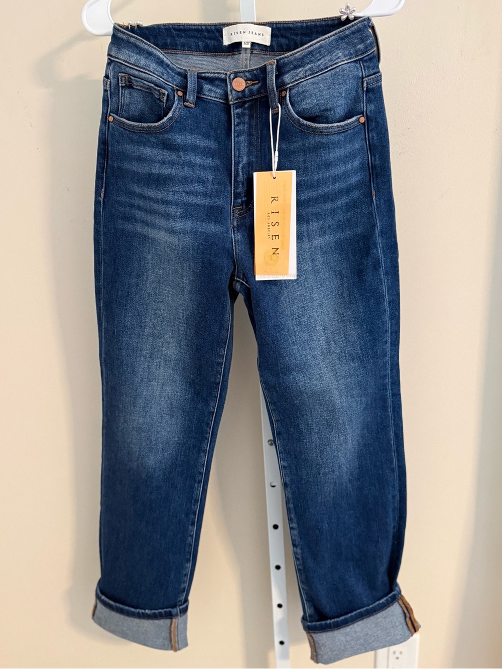 Risen Jeans High-Rise Dark Blue Women's Jeans